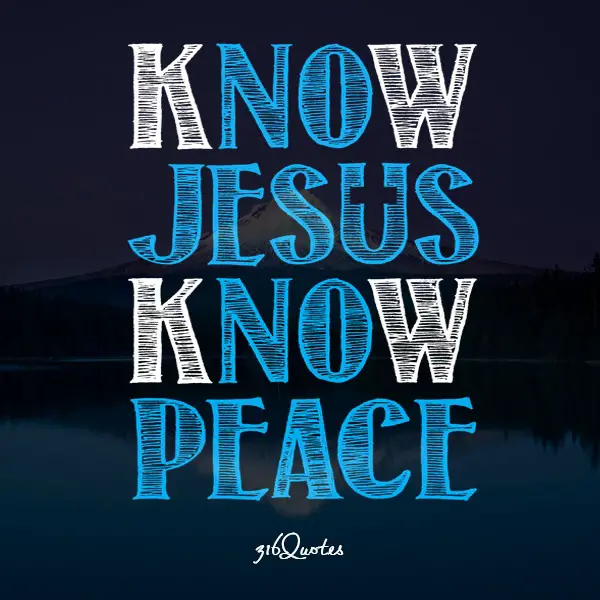 Know Jesus, Know Peace - Romans 5:1